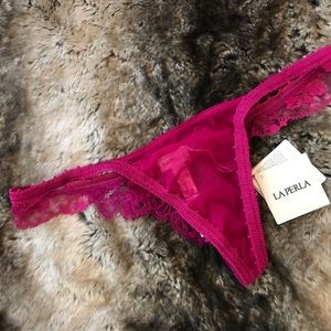 NWT || La Perla Lace Thong || Fuschia 🌸